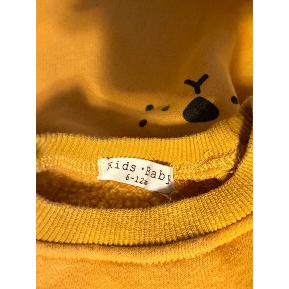 Kids & Baby 6-12M Adorable Yellow Fleece Sweatshirt & Pants Set With Ears - Picture 4 of 5